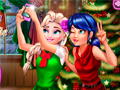 Igra Ladybug And Elsa Xmas Selfie