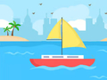 Igra Coloring Book: Boat On Sea