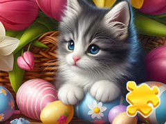 Igra Jigsaw Puzzle: Easter Cat