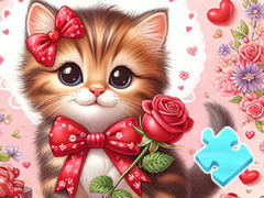 Igra Jigsaw Puzzle: Bowknot Cat