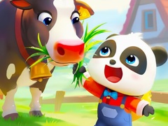 Igra Jigsaw Puzzle: Baby Panda Cow Ranch