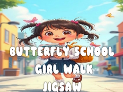 Igra Butterfly School Girl Walk Jigsaw