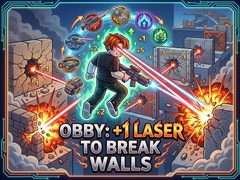 Igra Obby: +1 Laser to Break Walls