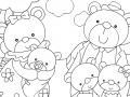 Igra Bear Family: Coloring