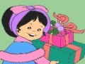 Igra Little girl birthday gift coloring